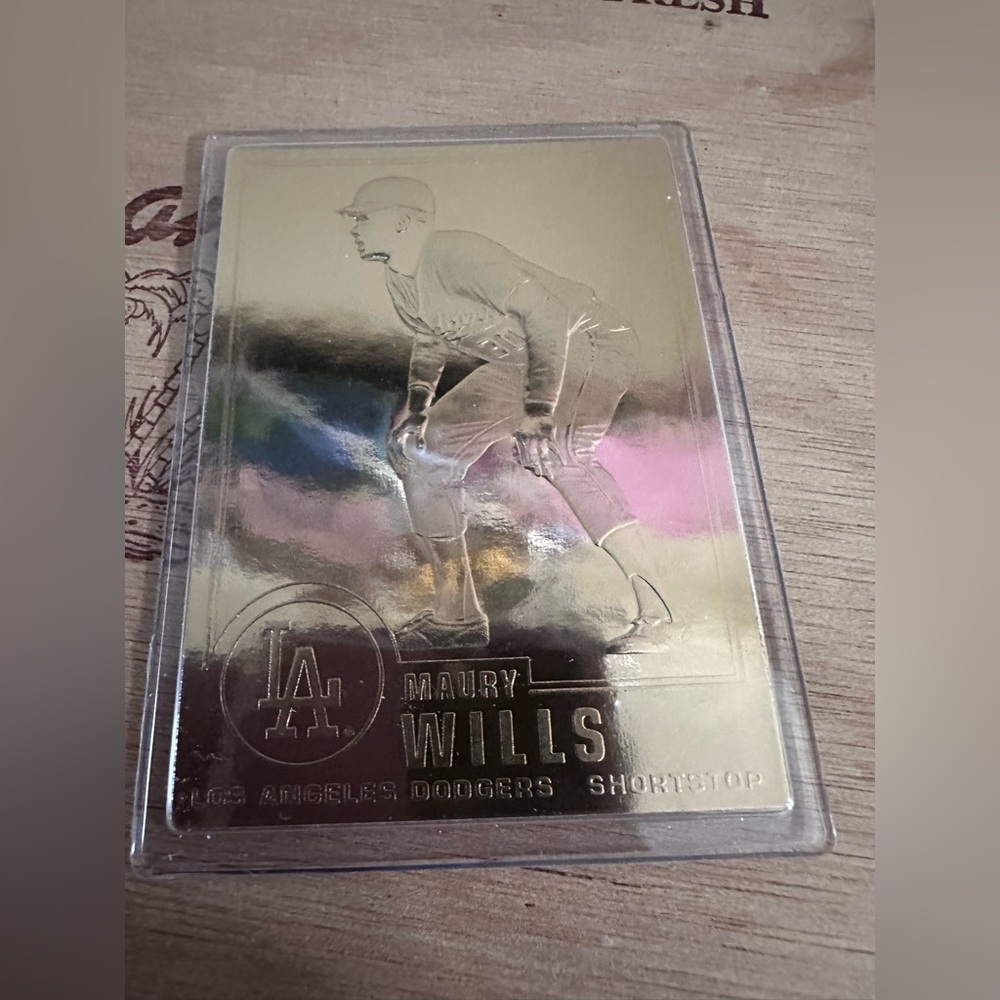 MAURY WILLS 22kt Gold Danbury Mint Card
